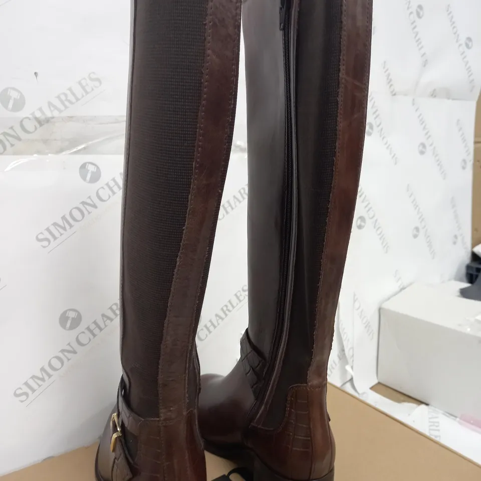 DUNE TILDING BOOT BROWN LEATHER SIZE 5.5 - BOXED