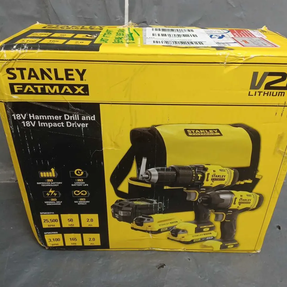 STANLEY FATMAX V20 18V COMBI DRILL AND IMPACT DRIVER 