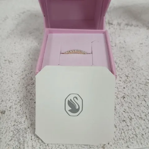 SWAROVSKI STUDDED RING IN PINK PRESENTATION BOX