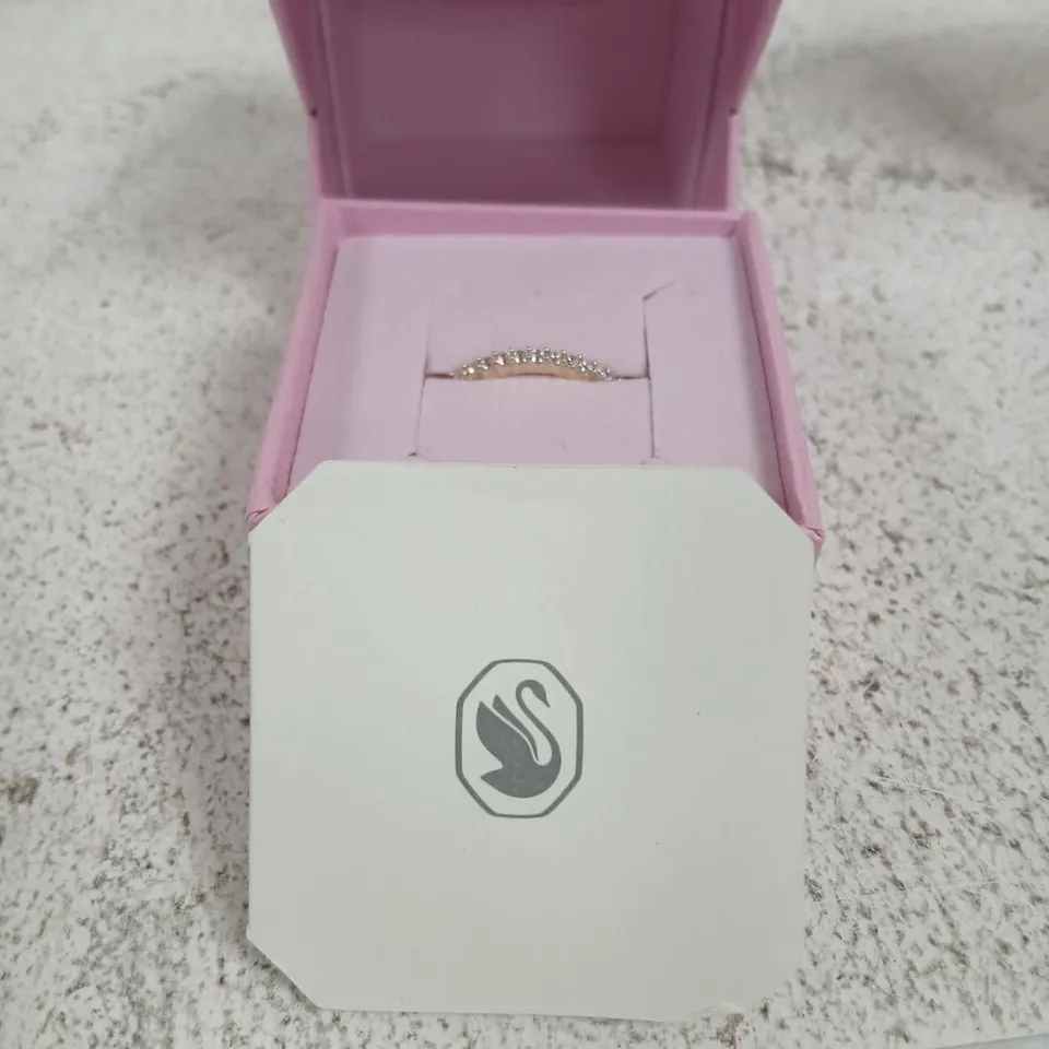 SWAROVSKI STUDDED RING IN PINK PRESENTATION BOX