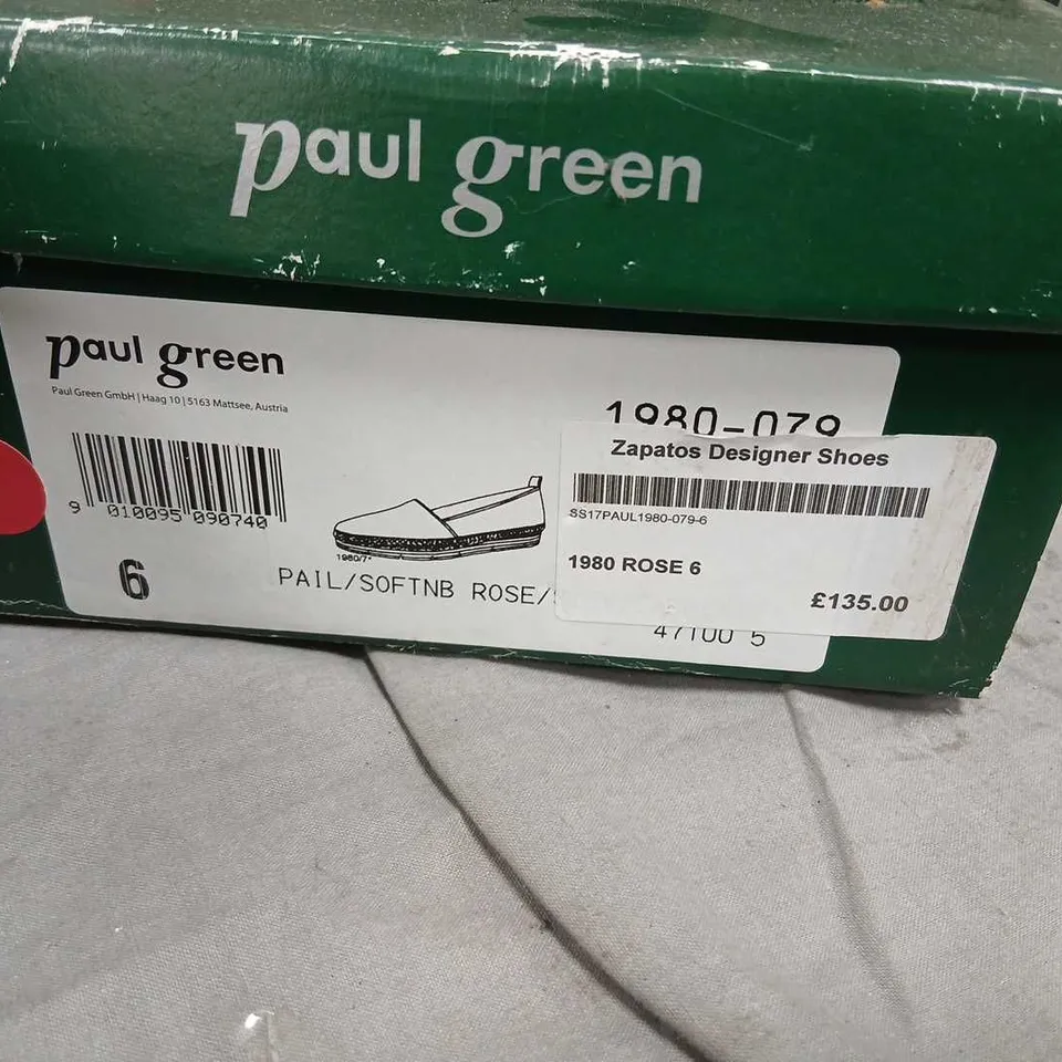 PAUL GREEN ROSE PINK SEQUIN SLIP-ON SHOES – UK 6 (EU 37)