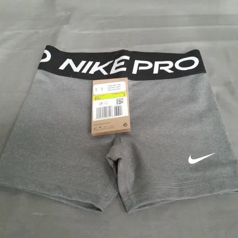 NIKE PRO LIGHT GREY SHORTS - KIDS SIZE SMALL