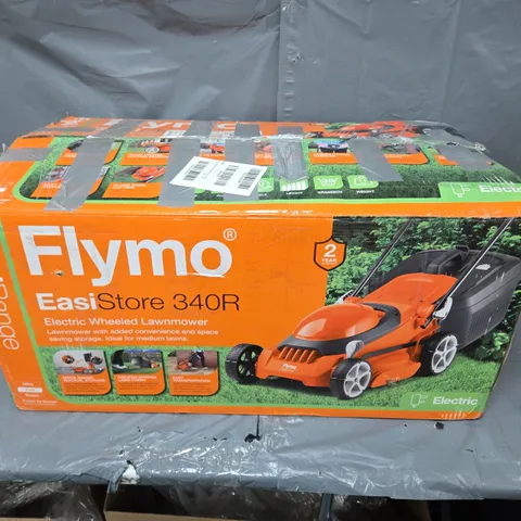 BOXED FLYMO CORDED EASISTORE 340R ROTARY LAWN MOWER