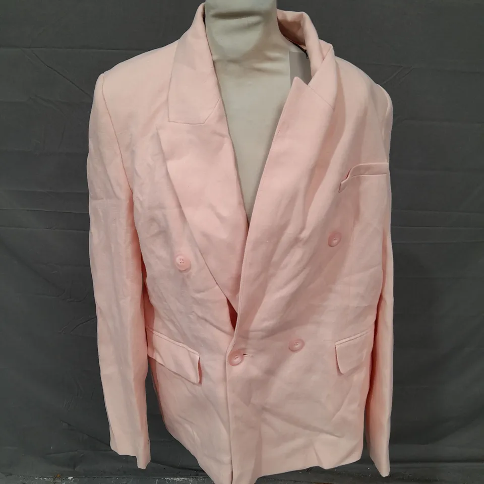 RIVER ISLAND SOMEWHERE TO GO PINK BLAZER - UK 14