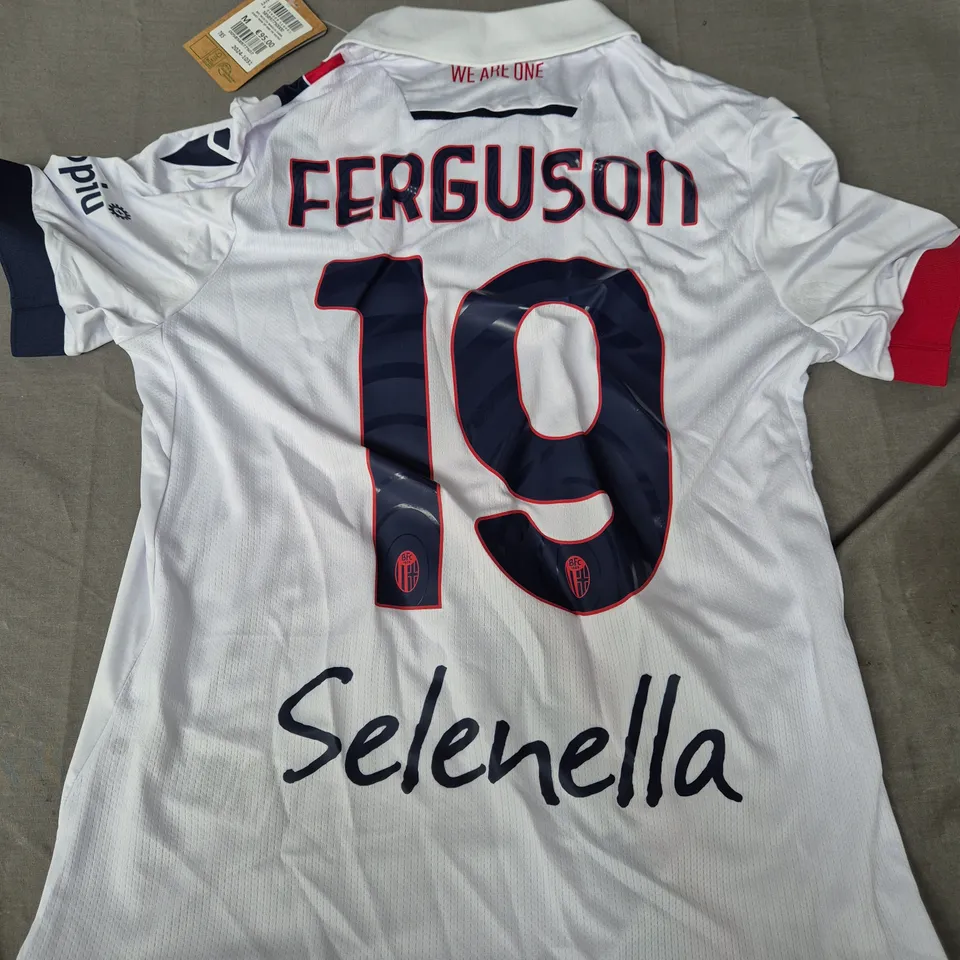 MACRON BOLOGNA FC MENS 23/24 AWAY SHIRT "FERGUSON 19" - MEDIUM