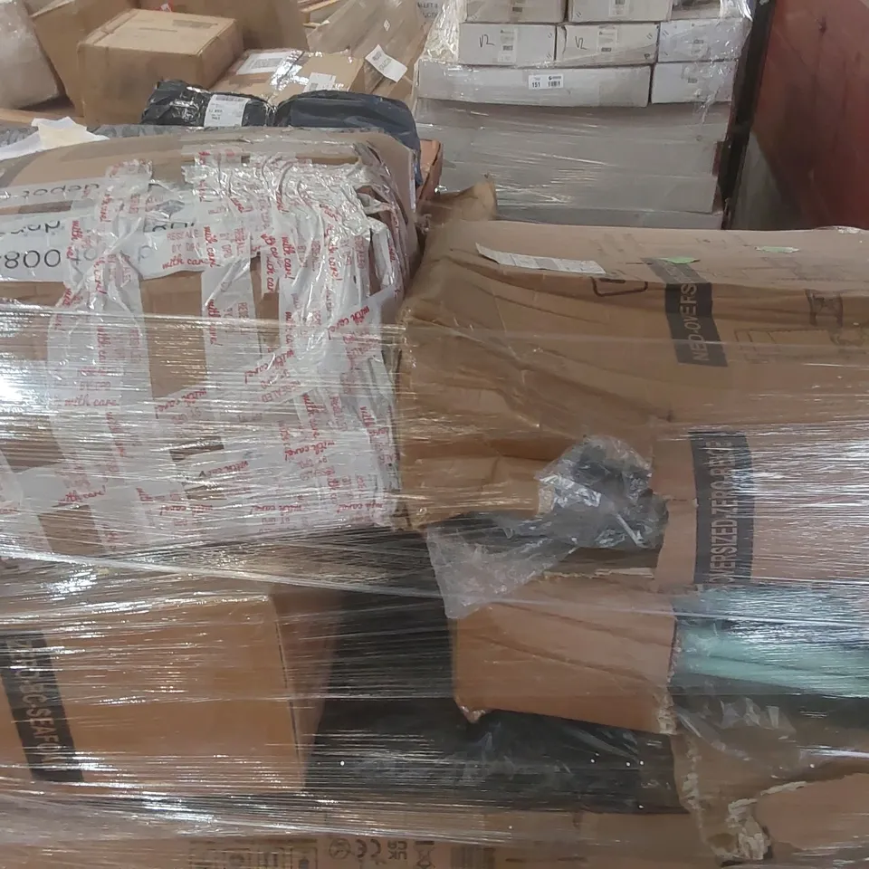 PALLET CONTAINING A LARGE QUANTITY OF ASSORTED NEO ITEMS INCLUDING: FLOOR STANDING MIRRORS, GARDEN CHAIRS ECF