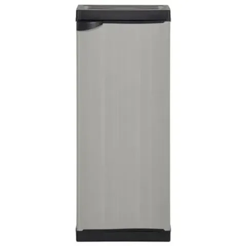 BOXED GARDEN STORAGE CABINET WITH 1 SHELF GREY AND BLACK 35X40X85 CM (1 BOX)