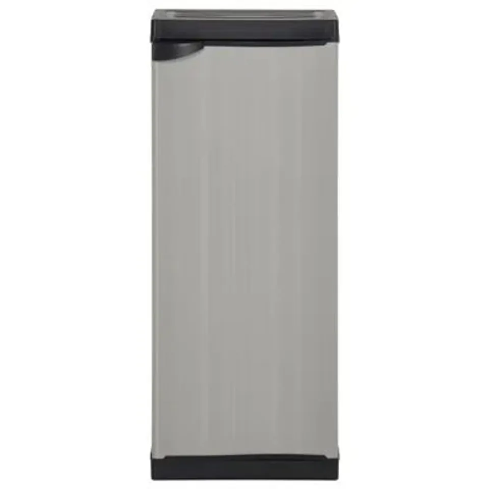 BOXED GARDEN STORAGE CABINET WITH 1 SHELF GREY AND BLACK 35X40X85 CM (1 BOX)