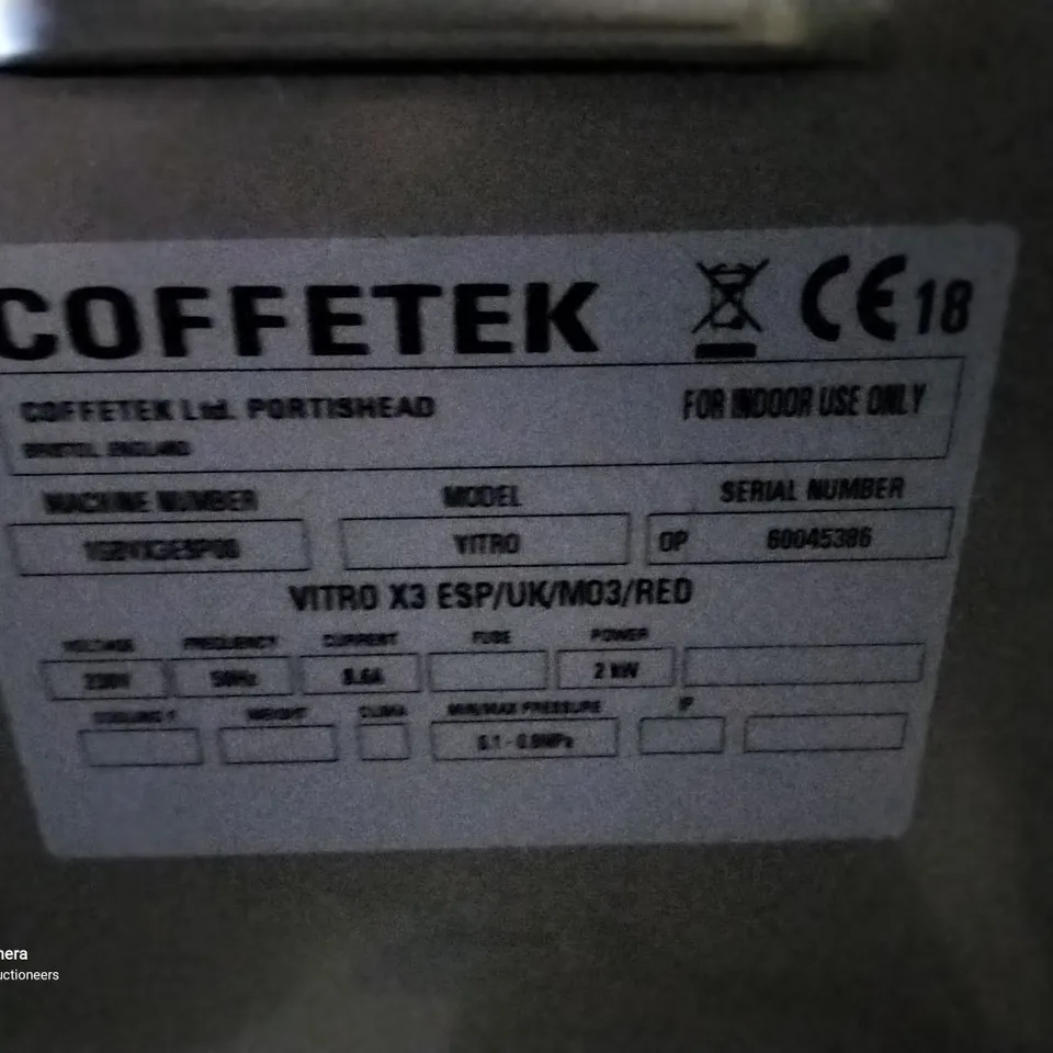 COFFETEK VITRO X3 ESP COFFEE MACHINE 
