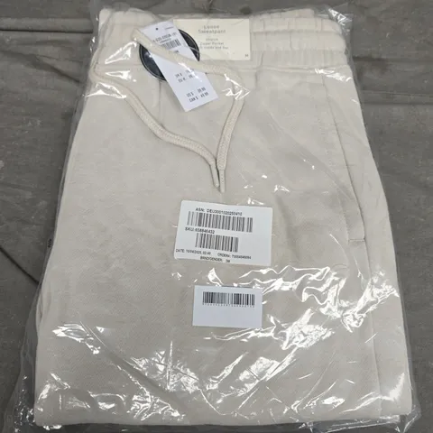 BAGGED HOLLISTER LOOSE STRETCH SWEAPANTS IN STONE - MEDIUM