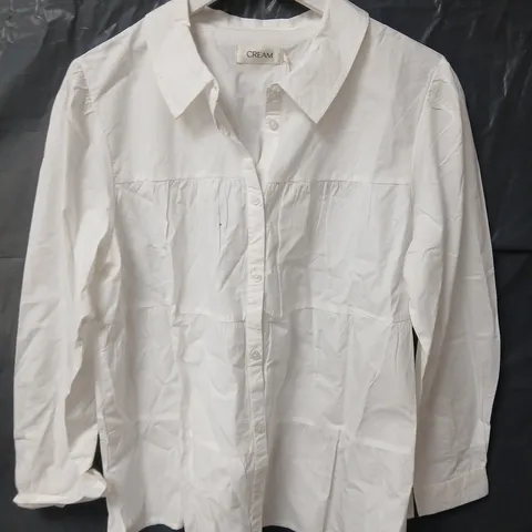 CREAM MALINKA SHIRT - WHITE - SIZE 18