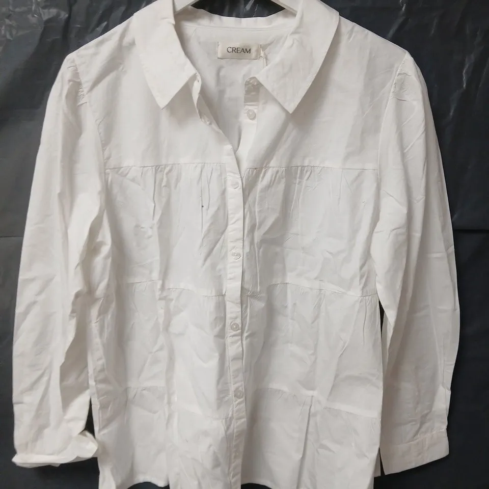 CREAM MALINKA SHIRT - WHITE - SIZE 18