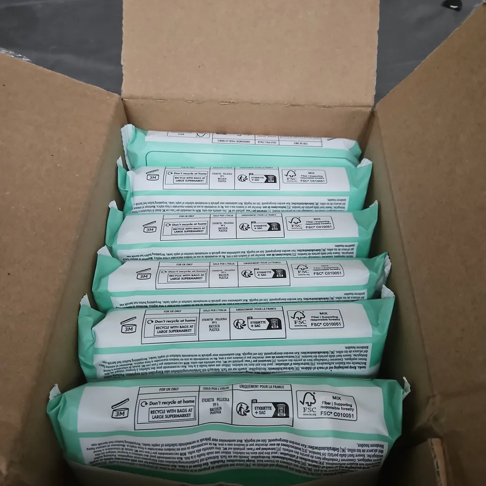 6 X PACKS OF AMAZON GENTLE MOIST TOILET TISSUE 