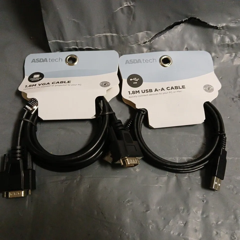 APPROXIMATELY 50 ASSORTED ELECTRICAL PRODUCTS TO INCLUDE USB CABLES, VGA CABLES ETC 