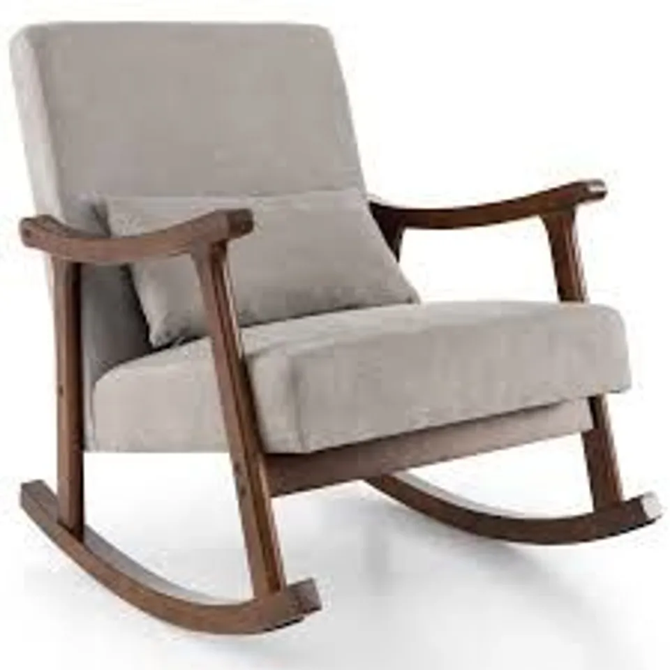 BOXED COSTWAY BROWN NURSERY ROCKING ACCENT CHAIR