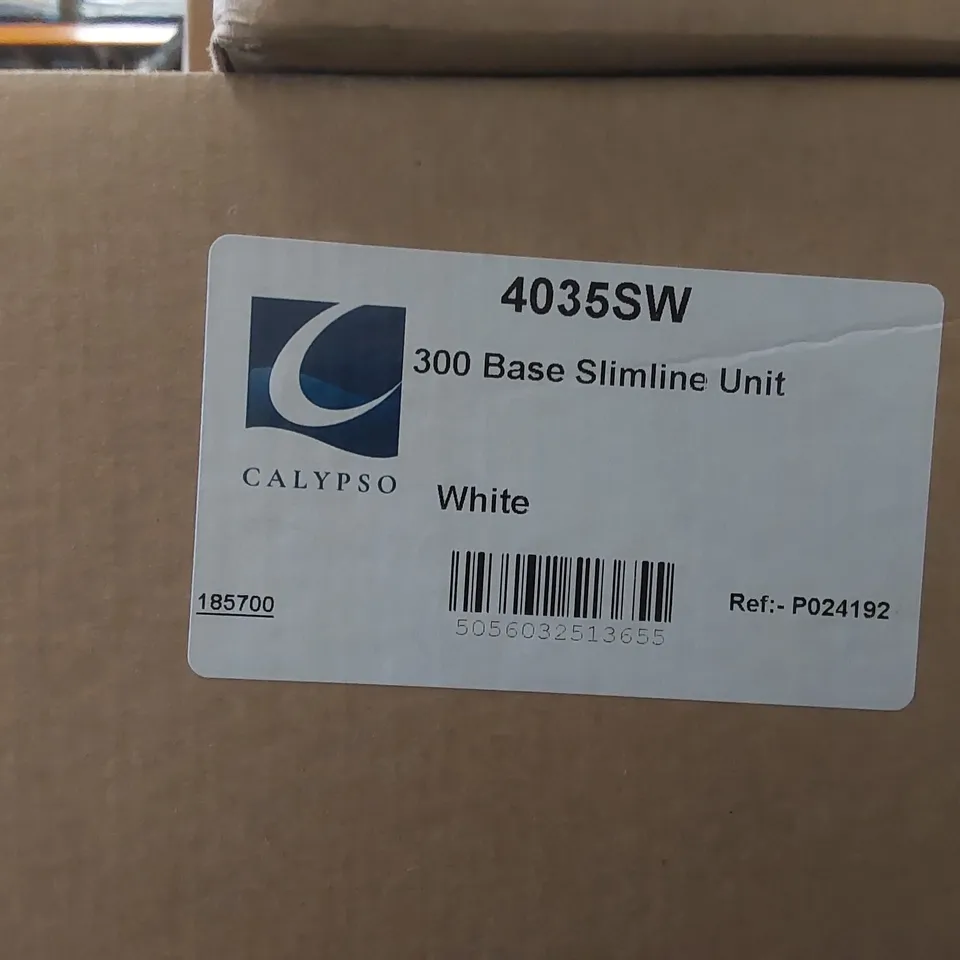 PALLET CONTAINING A LARGE QUANTITY OF BATHROOM FURNITURE PARTS INCLUDING: BASE SLIMLINE UNIT CARCASSES ECT