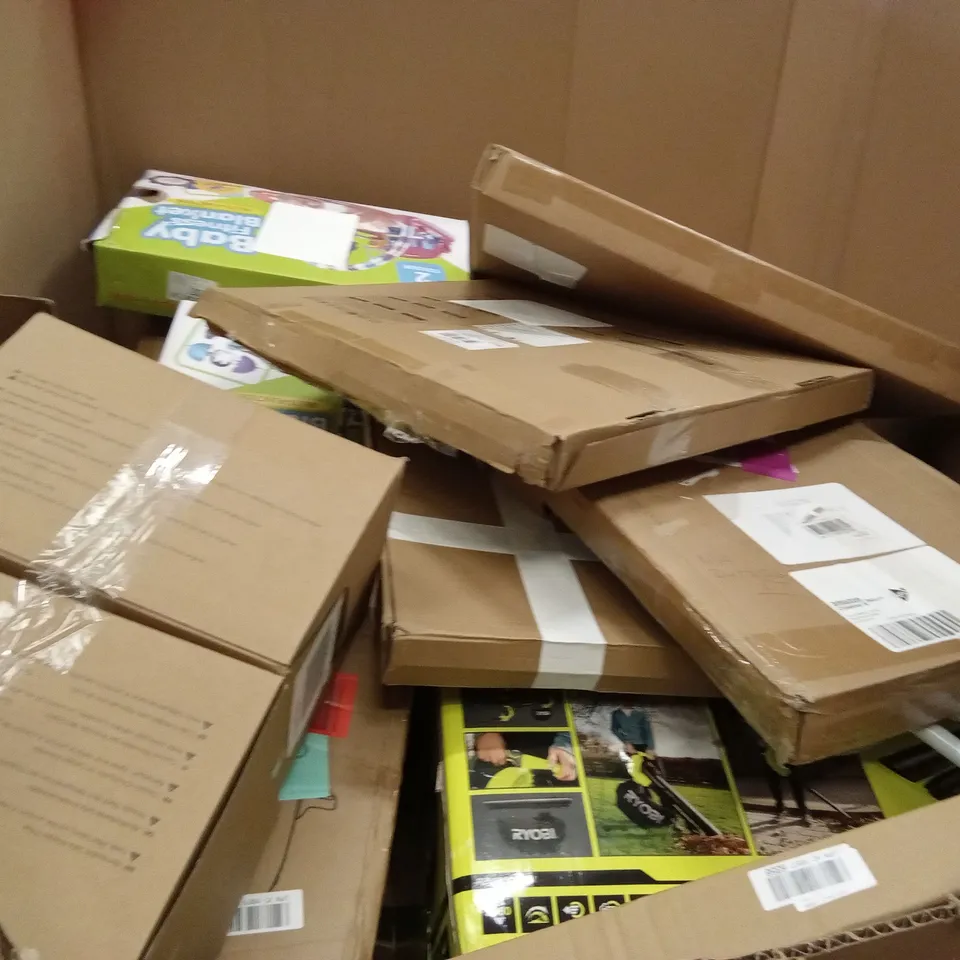 PALLET OF ASSORTED HOUSEHOLD GOODS AND PRODUCTS TO INCLUDE;SOFA ARMREST PILLOW,LEAF BLOWER, PHOTO FRAME