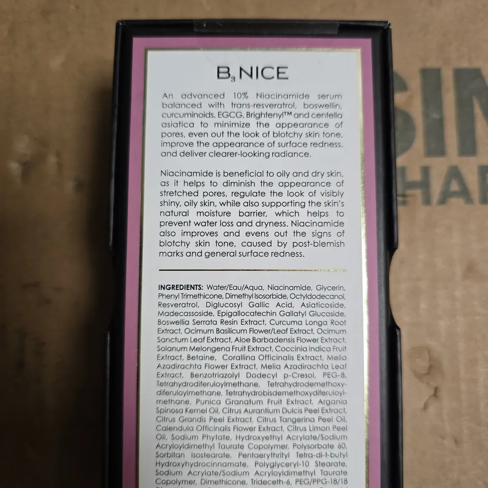 SUNDAY RILEY B3 NICE 10% NIACINAMIDE SERUM – 30 ML (BOXED)