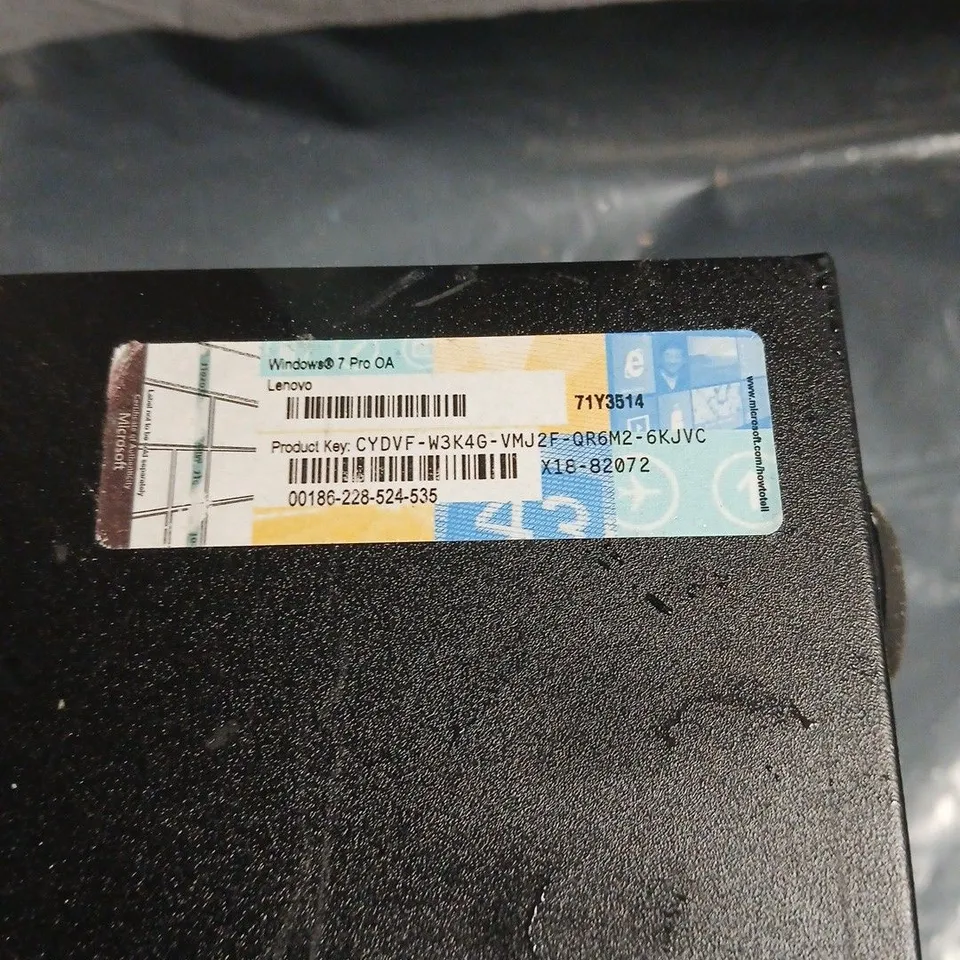 LENOVO THINKSTATION TOWER DESKTOP PC – WINDOWS 7 PRO OA LICENSE