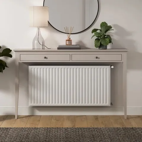 BOXED LYNTON RADIATOR COVER CONSOLE TABLE - NATURAL GREY (1 BOX)