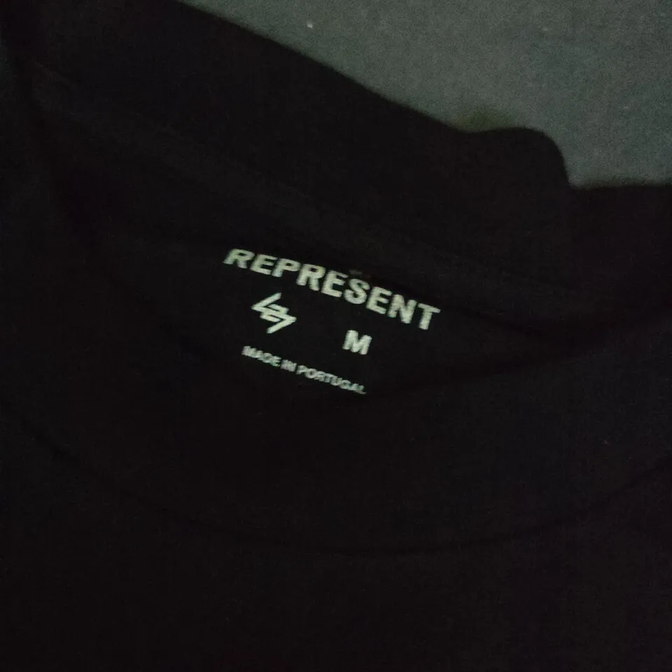 REPRESENT TEAM 24/7 OVERSIZED TEE IN BLACK - MEDIUM