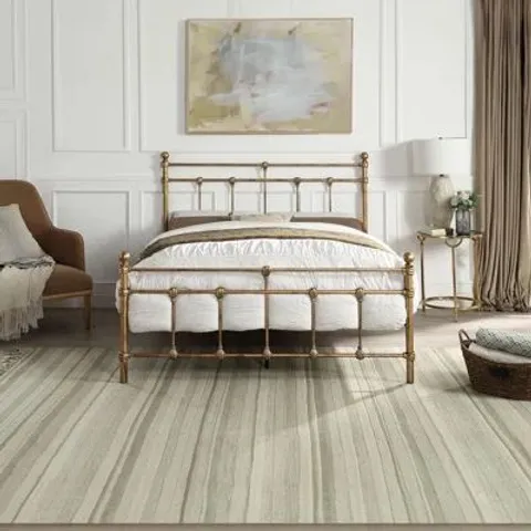 BOXED BAYFORD SMALL DOUBLE METAL BED (2 PARTS) 