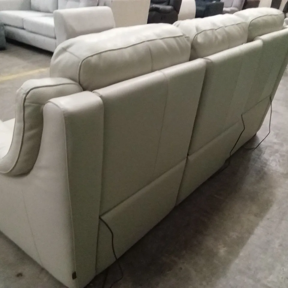 QUALITY DESIGNER ITALIAN MADE DEGANO SMALL 3 SEATER LEATHER ELECTRIC RECLINER SOFA