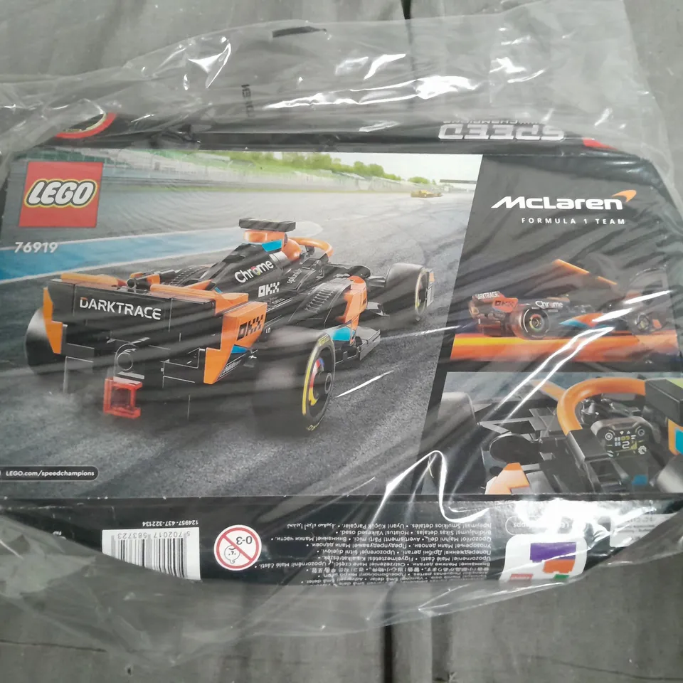 BOXED LEGO SPEED CHAMPION 2023 MCLAREN F1 RACE CAR - 76919