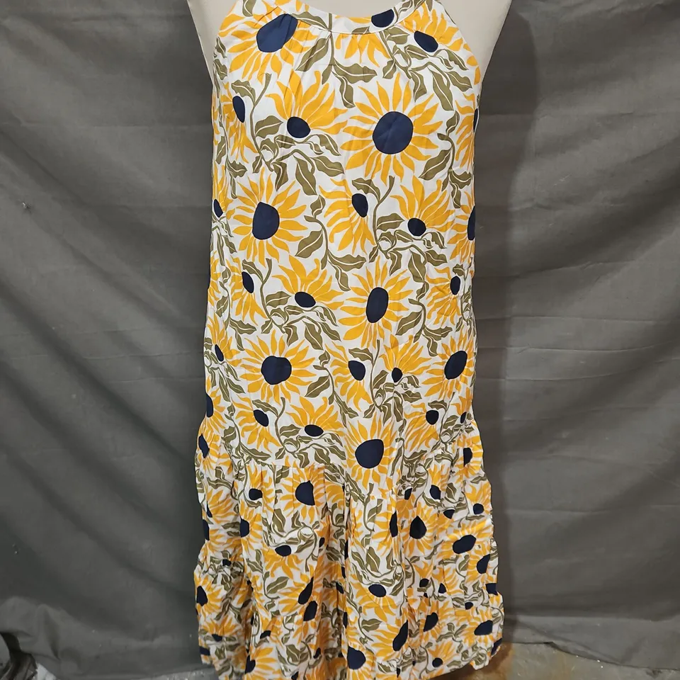 SEASALT CORNWALL ALBA DRESS IN BOLD SUNFLOWER DAYLILY SIZE 8