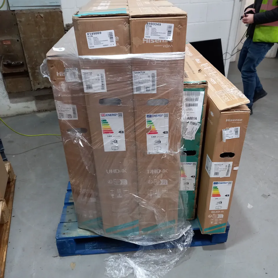 PALLET OF 5 ASSORTED TELEVISIONS - COLLECTION ONLY