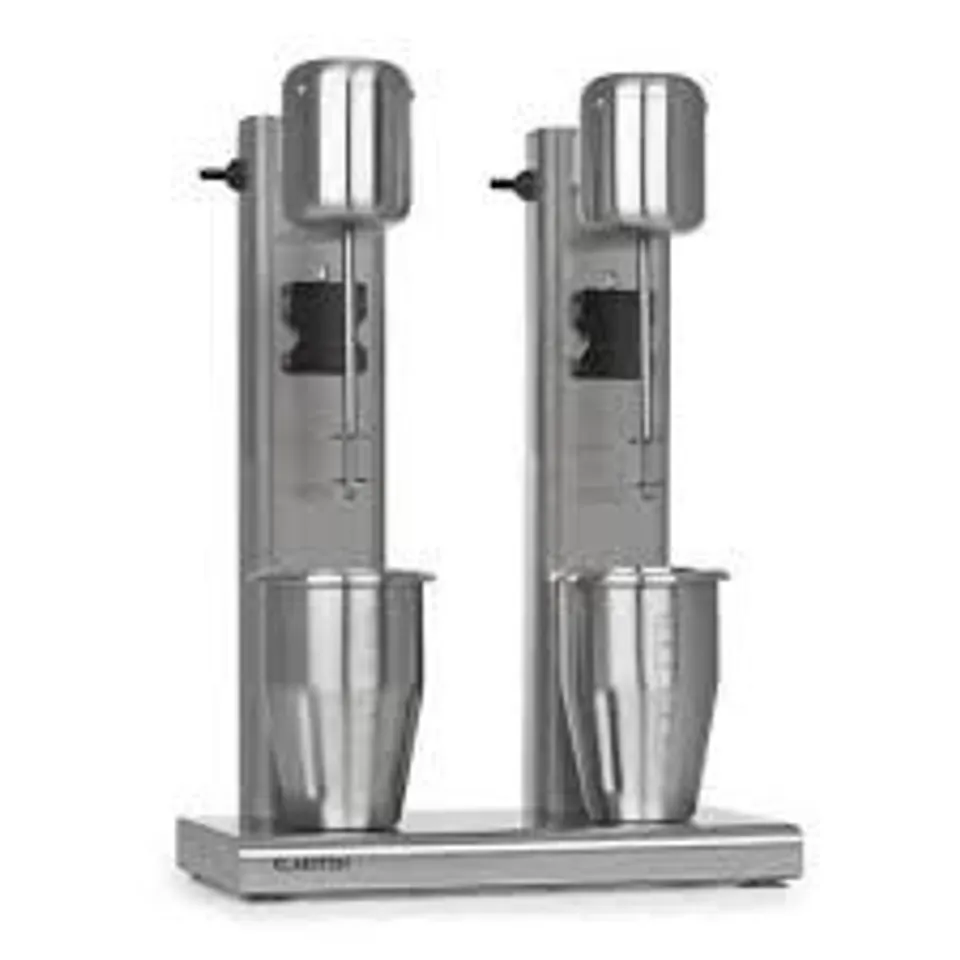 BOXED KLARSTEIN PRO DOUBLE MILKSHAKE BLENDER PROTEIN SHAKE 160W STAINLESS STEEL