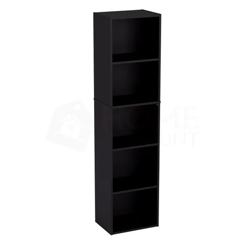OXFORD 5-TIER CUBE BOOKCASE - BLACK 