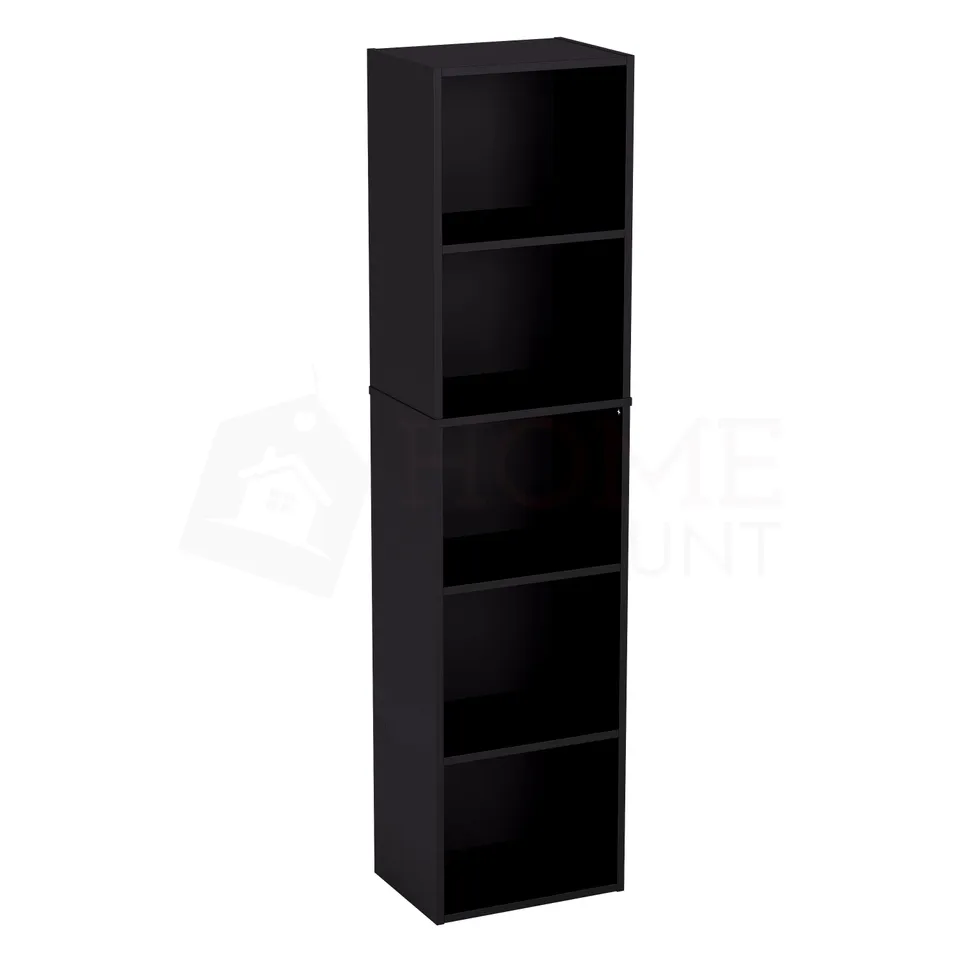 OXFORD 5-TIER CUBE BOOKCASE - BLACK 