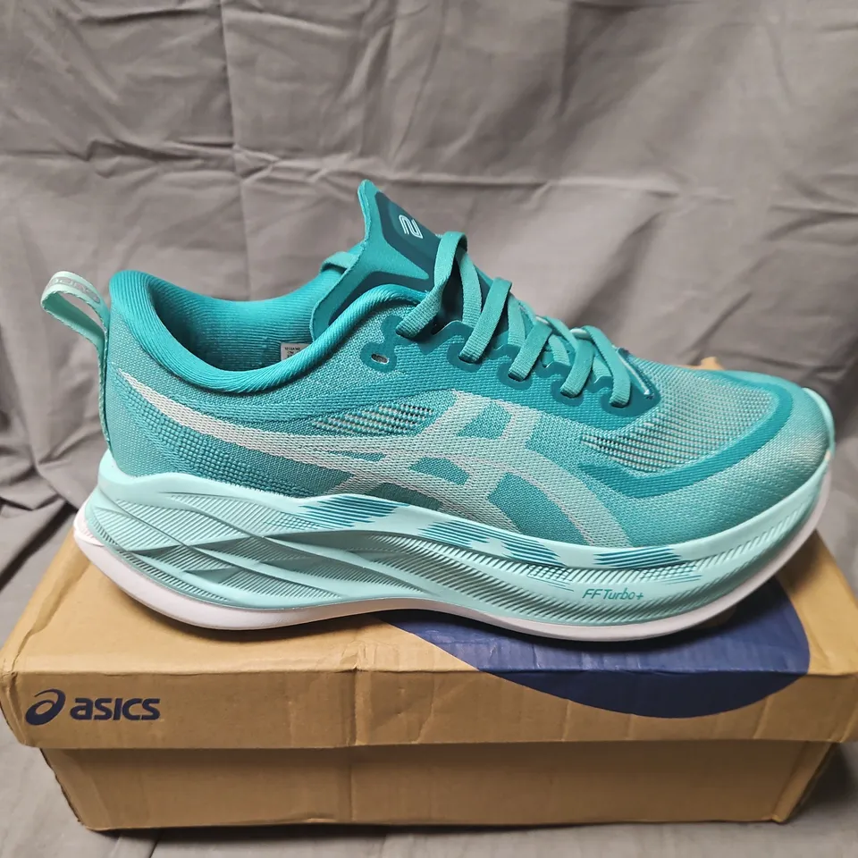 BOXED ASICS SUPERBLAST 2 RUNNING SHOES – WAVE TEAL/ILLUMINATE MINT, BOXED (UK 8 MEN / US 9)