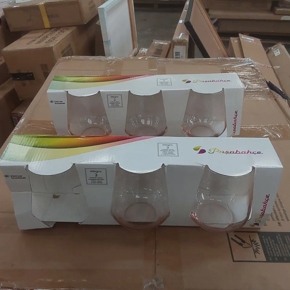 BOXED SET OF 5x PASABAHCE ALLEGRA TUMBLERS 
