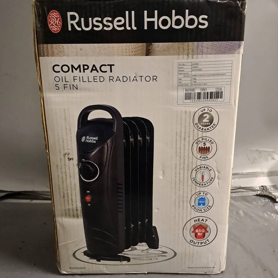 RUSSELL HOBBS COMPACT OIL FILLED RADIATOR 