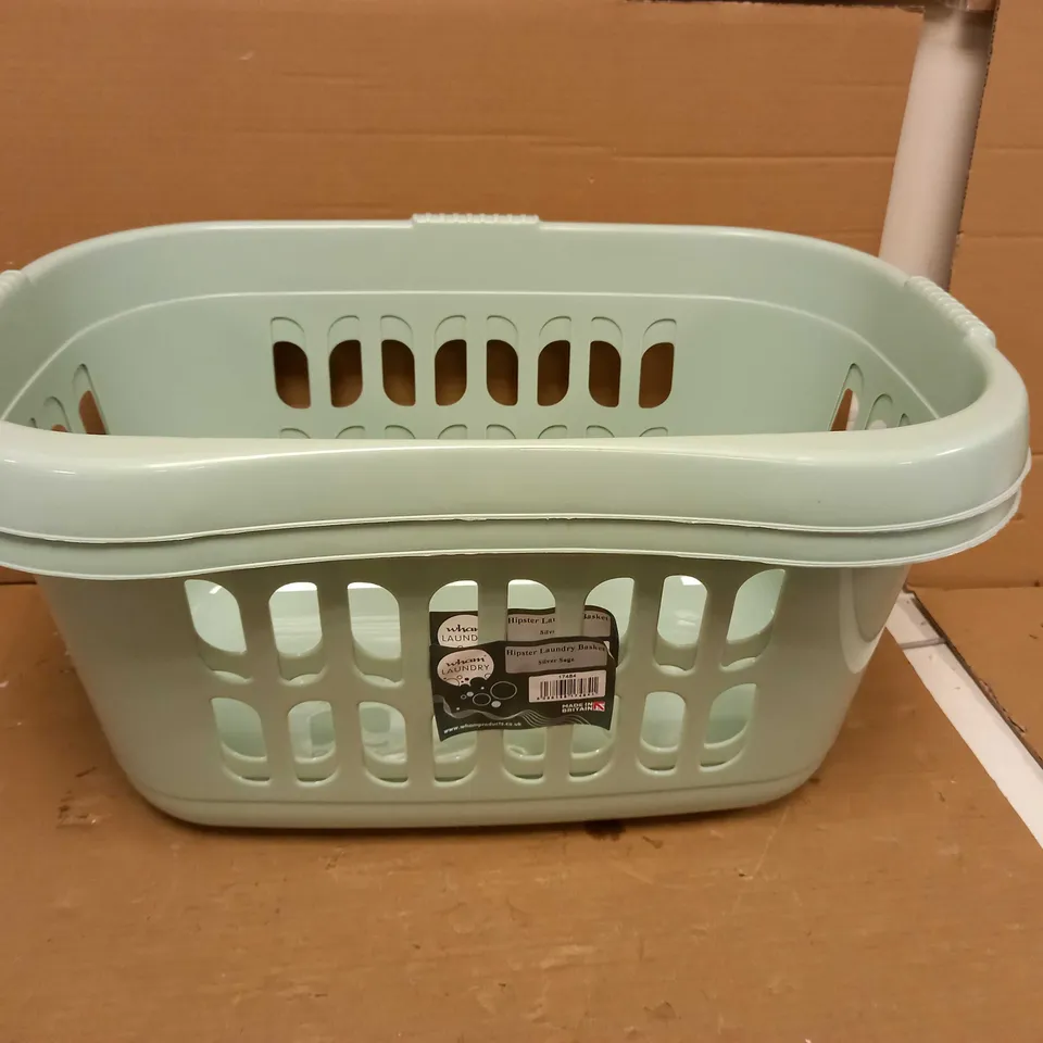WHAM LAUNDRY PAIR OF HIPSTER LAUNDRY BASKETS - SILVER SAGE