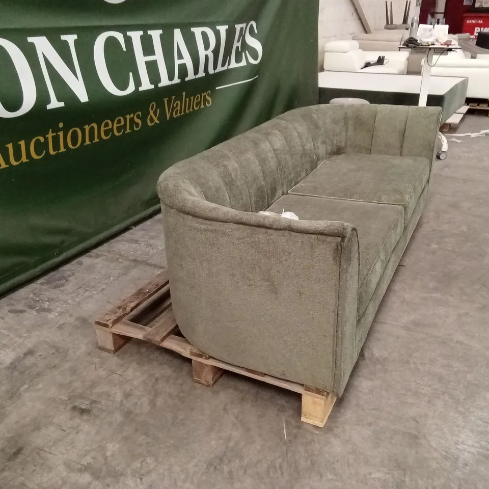 GUILD 3 SEATER FABRIC SOFA - OLIVE RRP £699