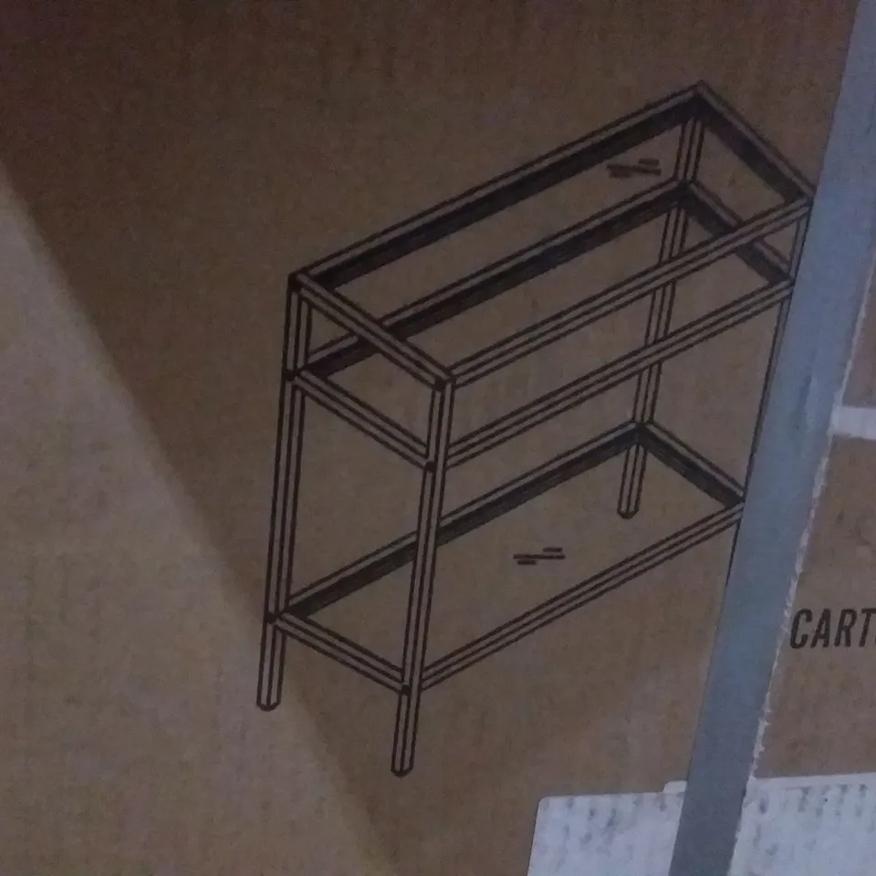 BOXED SIDE TABLE WITH STORAGE TABLE BRASS
