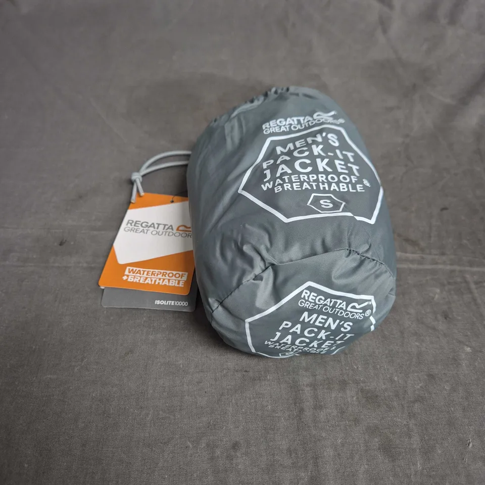 REGATTA GREAT OUTDOORS MEN'S PACK-IT JACKET – PACKABLE, WATERPROOF & BREATHABLE SMALL