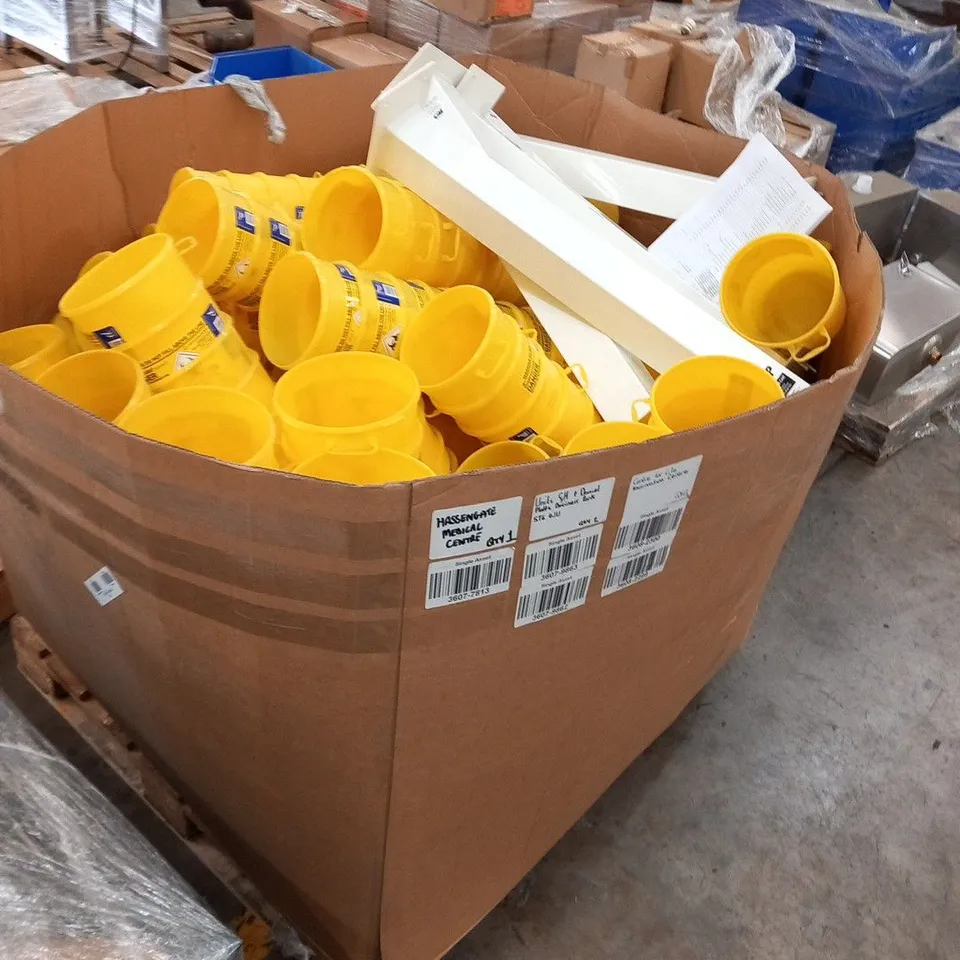 LARGE QUANTITY OF SHARPSGUARD YELLOW 5 CLINICAL WASTE BINS