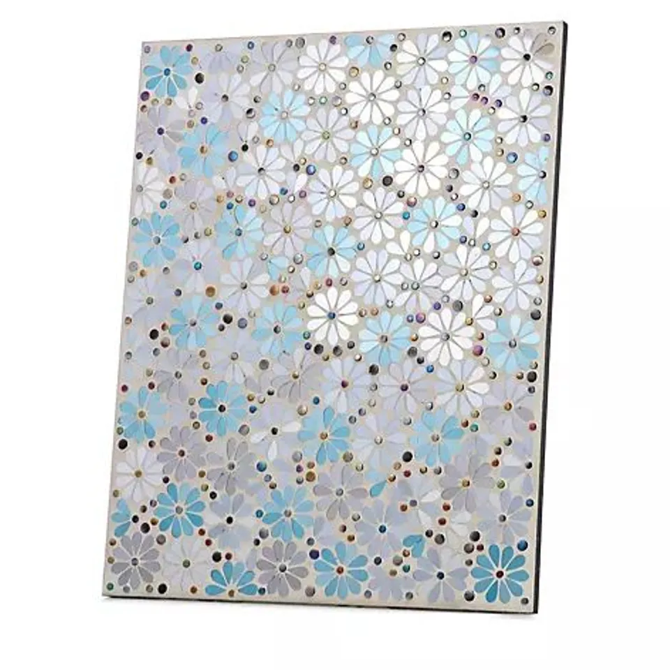 GARDEN REFLECTIONS 50CM MOSAIC FLORAL WALL PANEL