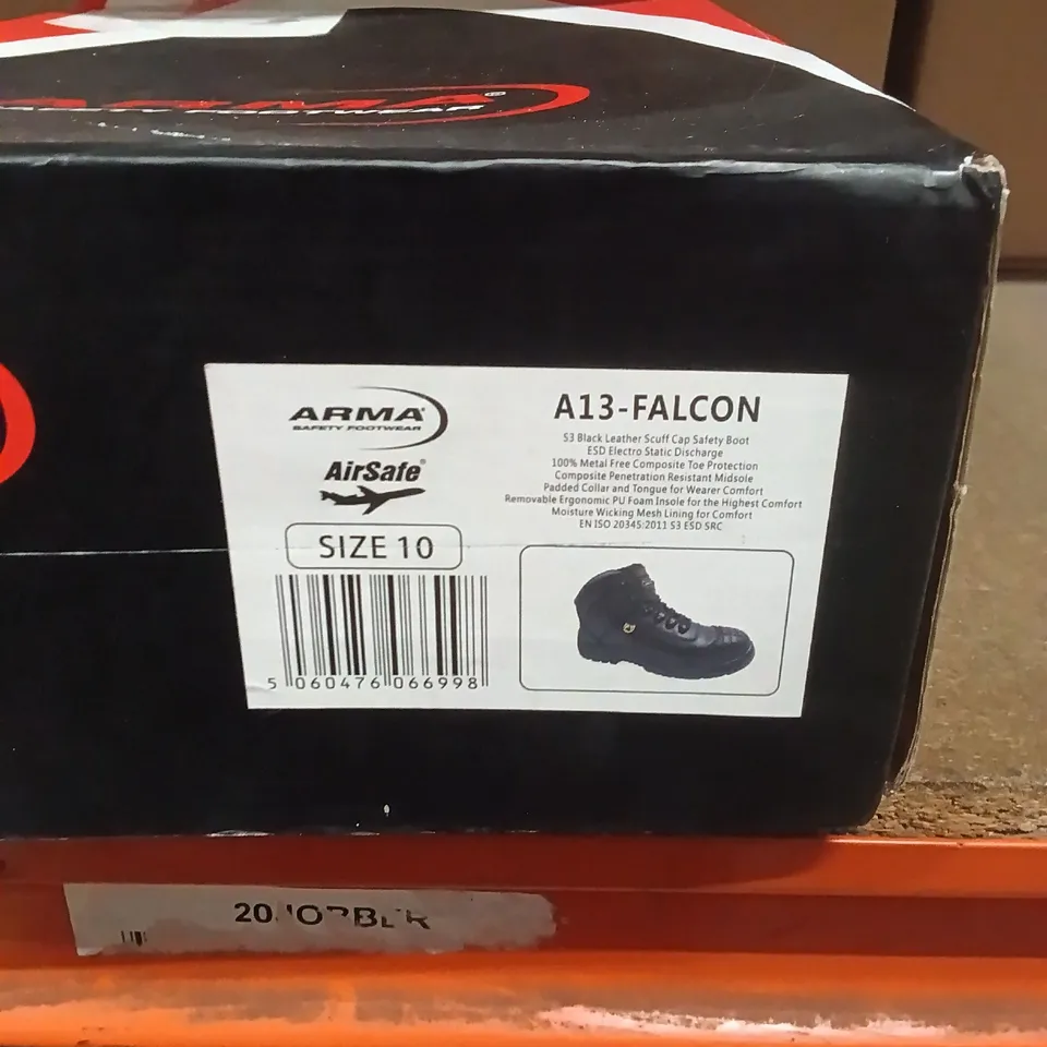 ARMA AIRSAFE A13-FALCON SAFETY BOOTS, UK 10, BOXED