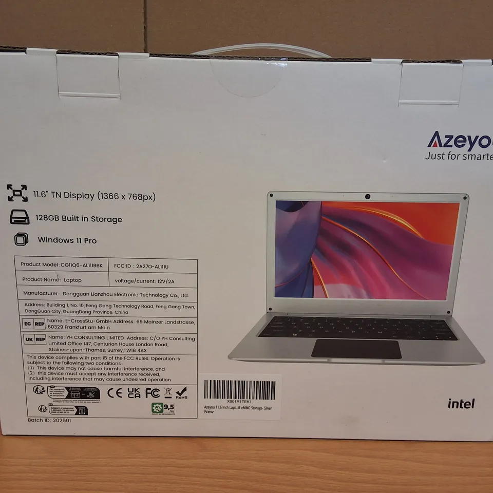 SEALED AZEYOU 11.6" WINDOWS LAPTOP IN SILVER