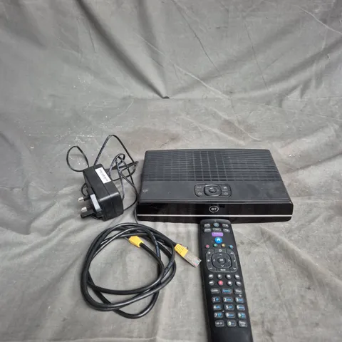 TOTE OF APPROXIMATELY 15 ELECTRICAL PRODUCTS TO INCLUDE BT TV BOX, TV REMOTES AND POWER ADAPTERS