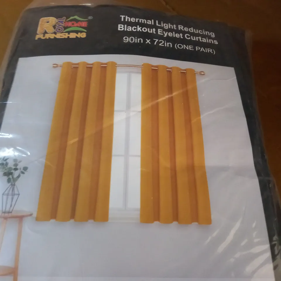 THERMAL LIGHT REDUCING BLACKOUT EYELET CURTAINS - W90" X D72"
