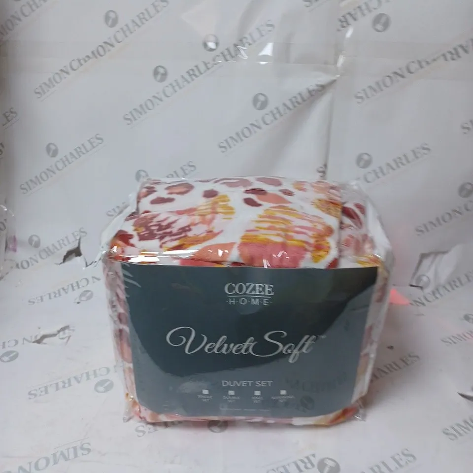 COZEE HOME VELVET SOFT DOUBLE BED DUVET SET