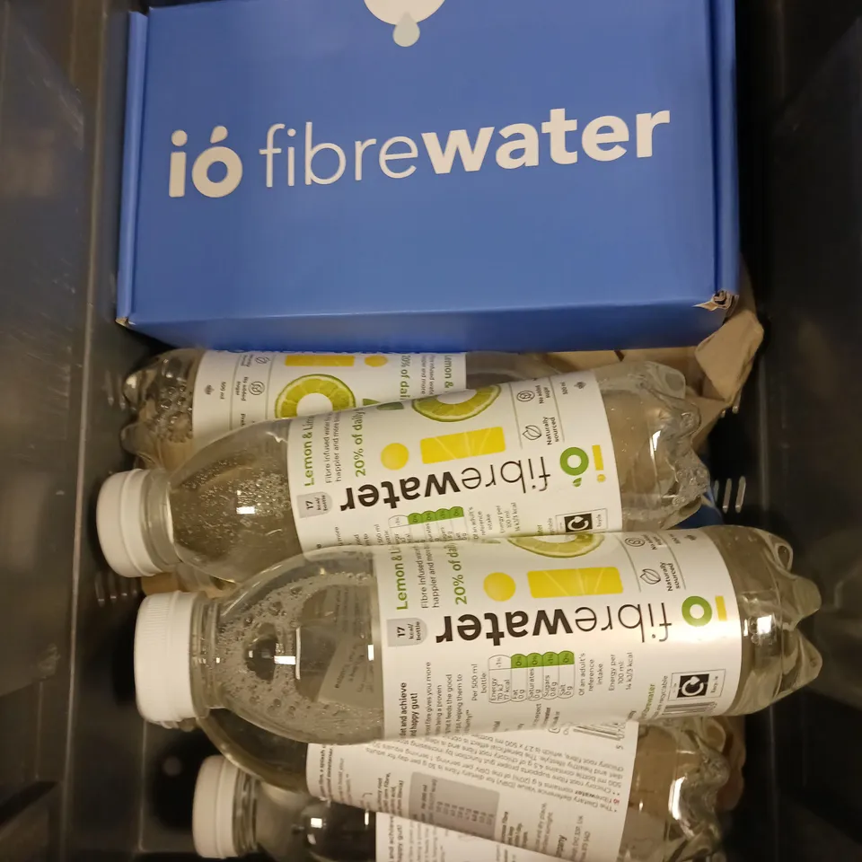 APPROXIMATELY 10 SEALED IO FIBRE WATER BOTTLES IN VARIOUS FLAVOURS - 500ML EACH - COLLECTION ONLY 