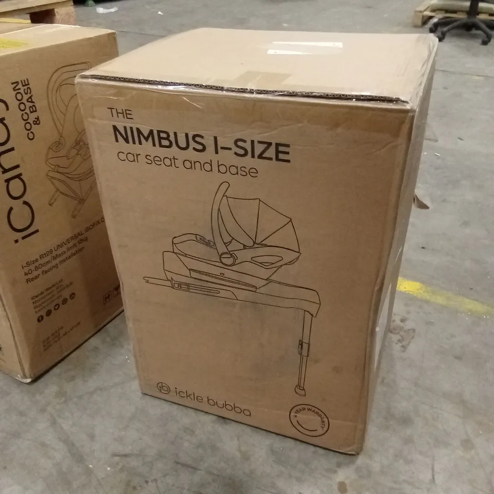 BOXED ICKLE BUBBA THE NIMBUS I-SIZE CAR SEAT AND BASE