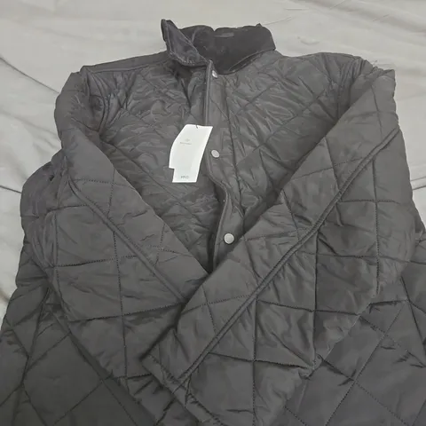 MANGO QUILTED PUFFER JACKET – BLACK, UK SIZE L